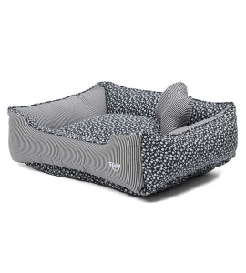 Cama Flicks Ossinho Preta para Cães e Gatos