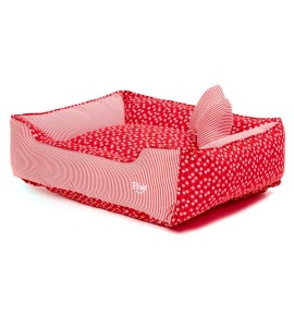 Cama Flicks Ossinho Vermelha para Cães e Gatos