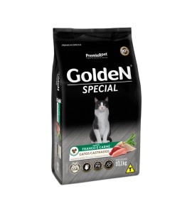 Ração Golden Special Gatos Adultos Castrados Frango e Carne