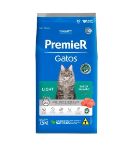 Ração Premier Ambientes Internos Light Gatos Adultos Salmão