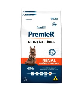 Ração Premier Nutrição Clínica Renal Estágios Iniciais Gatos Adultos