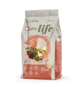 Ração Quatree Life Gatos Castrados Salmão e Arroz